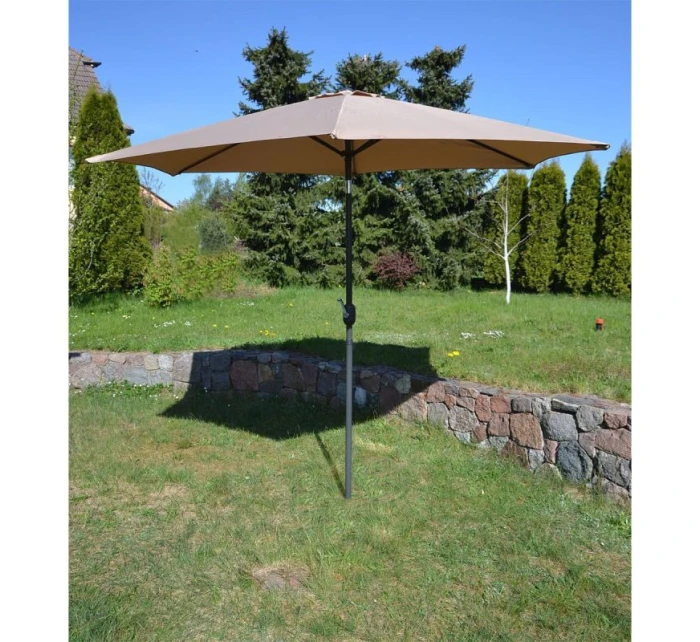 ZAHRADNÍ SLUNEČNÍK 300 CM SKLÁDACÍ BÉŽOVÝ