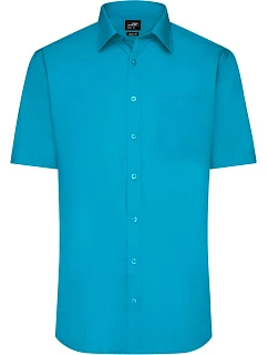 Daiber JN 680 Popelínová košile s krátkým rukávem 02.0680 turquoise