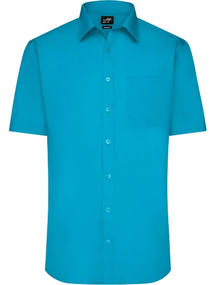 Daiber JN 680 Popelínová košile s krátkým rukávem 02.0680 turquoise Daiber JN 680 Popelínová košile s krátkým rukávem 02.0680 turquoise