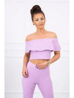 Sada s volánkem fialová