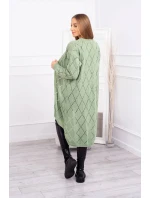 Svetr s geometrickým vzorem tmavě mátový Svetr s geometrickým vzorem tmavě mátový