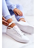 Dámské Kožené Tenisky BIG STAR HH274073 Bile-Růžové