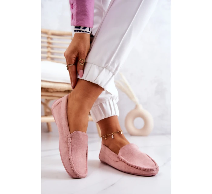 Dámské Semišové Mokasíny růžove Morreno Dámské Semišové Mokasíny růžove Morreno