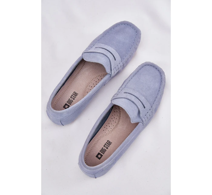 Semišové Dámské Mokasíny Big Star model 21693799 Modré - Big Star Shoes Semišové Dámské Mokasíny Big Star model 21693799 Modré - Big Star Shoes
