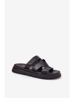 Dámské Pantofle Z Přírodní Kůže Na Platformě Zazoo 40440 Černé Dámské Pantofle Z Přírodní Kůže Na Platformě Zazoo 40440 Černé