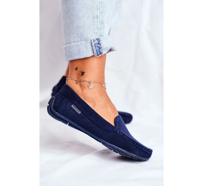 Dámské Semišové Mokasíny Tmavě modré Morreno