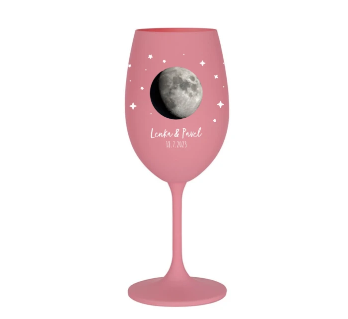 Personalizovaná sklenice s měsíční fází 
