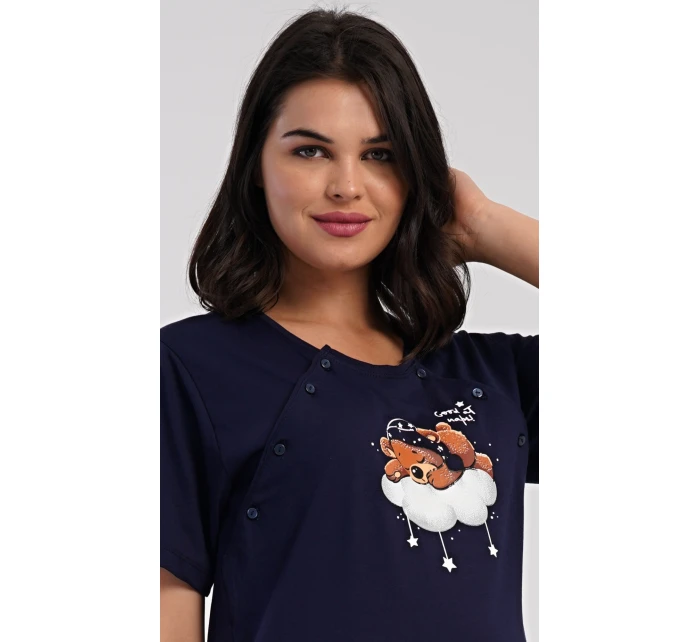 Dámská noční košile mateřská Méďa na obláčku