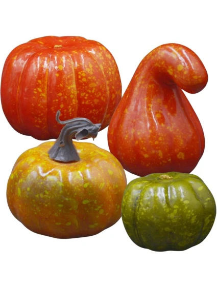 DEKORATIVNÍ DÝNĚ HALLOWEEN FIGURKA 4KS ORANŽOVO-ZELENÁ