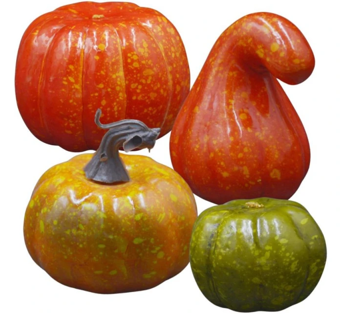 DEKORATIVNÍ DÝNĚ HALLOWEEN FIGURKA 4KS ORANŽOVO-ZELENÁ