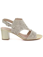 Dámské ažurové béžové sandály M.Daszynski MR1954-2 Dámské ažurové béžové sandály M.Daszynski MR1954-2