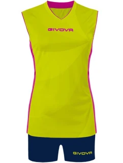 Sportovní souprava Givova Elica KIT C58 žlutá a tmavě modrá