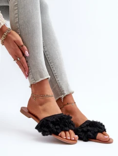 Dámské černé sandály s frčkami Rialle