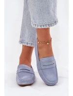 Semišové Dámské Mokasíny Big Star model 21693799 Modré - Big Star Shoes Semišové Dámské Mokasíny Big Star model 21693799 Modré - Big Star Shoes