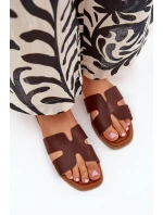 Dámské Plné Sandály S Tmavě Hnědé model 21704396 - Boto Dámské Plné Sandály S Tmavě Hnědé model 21704396 - Boto