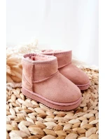 Dětské Teplé Sněhule Semišové Růžové Gooby Dětské Teplé Sněhule Semišové Růžové Gooby