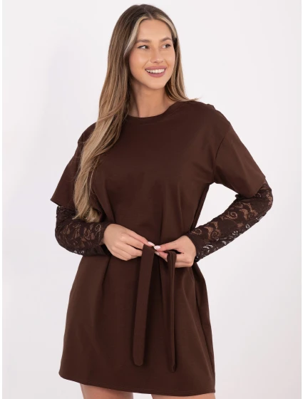 Šaty MI SK 4303.62 hnědé Šaty MI SK 4303.62 hnědé