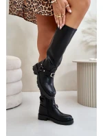 Zateplené Dámské Kozačky Na Zip Eko Kůže Černé Tialethe Zateplené Dámské Kozačky Na Zip Eko Kůže Černé Tialethe