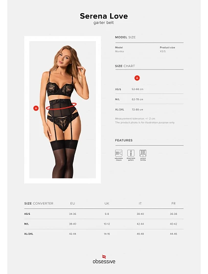 model 18559770 podvazkový pás Serena Love garter belt - Obsessive model 18559770 podvazkový pás Serena Love garter belt - Obsessive