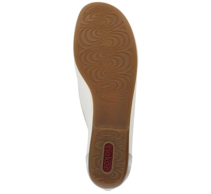 Kožené pohodlné polobotky Rieker W RKR658 beige