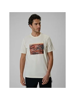 T-shirt regular z nadrukiem męski 4F 4FRSS26TTSHM4238-11S