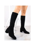 Dámské černé boty na podpatku Sergio Leone