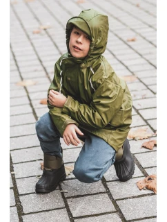 Dětské sněhule s rázovou podšívkou zateplené Khaki Big Star MM374123