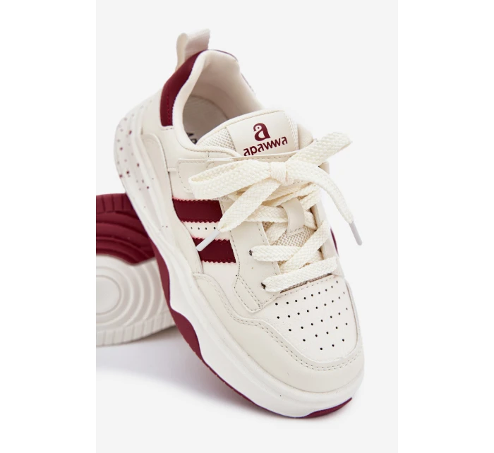 Dětské Tenisky Na Platformě Bežovo-Červené Grellio