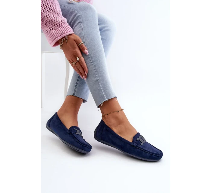 Dámské módní semišové mokasíny tmavě modrá Rabell Dámské módní semišové mokasíny tmavě modrá Rabell