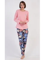 Dámské pyžamo dlouhé Květy Dámské pyžamo dlouhé Květy