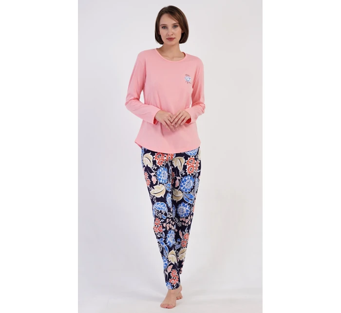 Dámské pyžamo dlouhé Květy Dámské pyžamo dlouhé Květy