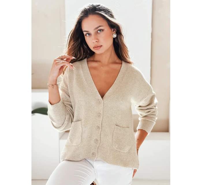 Dámský kardigan SORELIE béžový FashionStreet MY2511