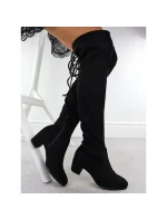 Dámské zateplené boty nad kolena černé Sergio model 21905859 - LEONE Dámské zateplené boty nad kolena černé Sergio model 21905859 - LEONE