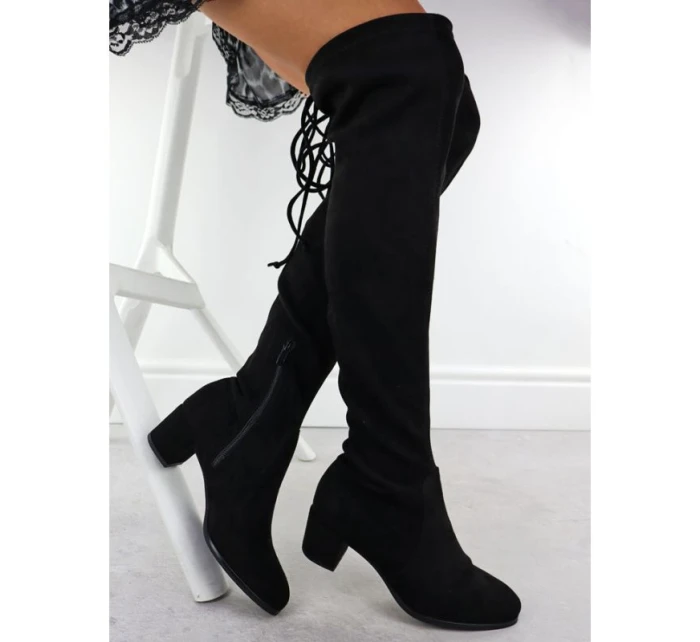 Dámské zateplené boty nad kolena černé Sergio model 21905859 - LEONE Dámské zateplené boty nad kolena černé Sergio model 21905859 - LEONE