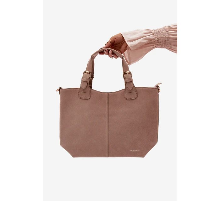 Bežová kabelka z imitace semiše Clarette