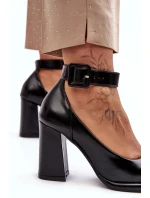 Lodičky na vysokém podpatku s přezkou, černá Idovana Lodičky na vysokém podpatku s přezkou, černá Idovana