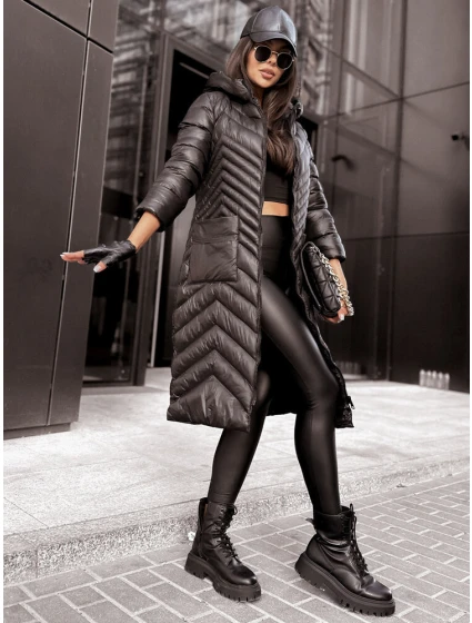 Dámská prošívaná bunda RUNWAY FLAIR černá FashionStreet TY3889z