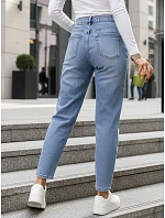 Jeansy damskie mom fit z wysokim stanem model 22102031 - FashionStreet