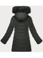 Dámská bunda v barvě army s kapucí J Style (16M9121-136)