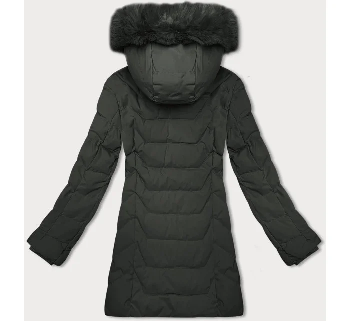 Dámská bunda v barvě army s kapucí J Style (16M9121-136)
