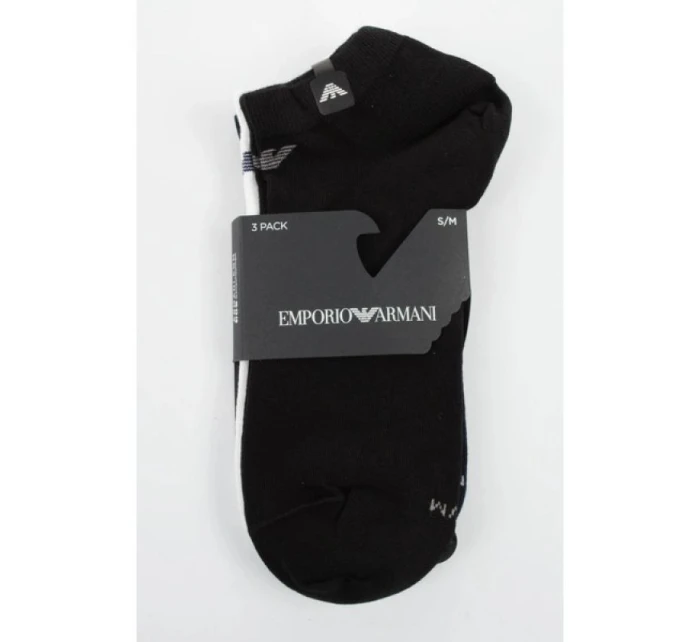 Emporio Armani ponožky Calza bavlna pohodlné 3-Pack námořnická modrá černá bílá Emporio Armani ponožky Calza bavlna pohodlné 3-Pack námořnická modrá černá bílá