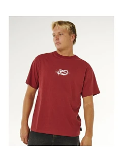 Pánské tričko RIP CURL Medina Inner Vision Spray Tee, červené