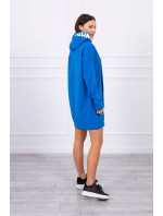 Oversize džínové šaty s kapucí