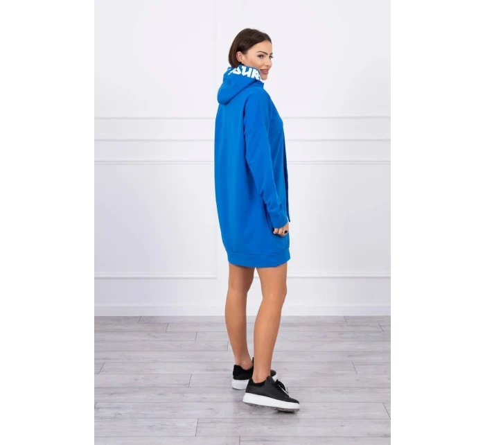 Oversize džínové šaty s kapucí