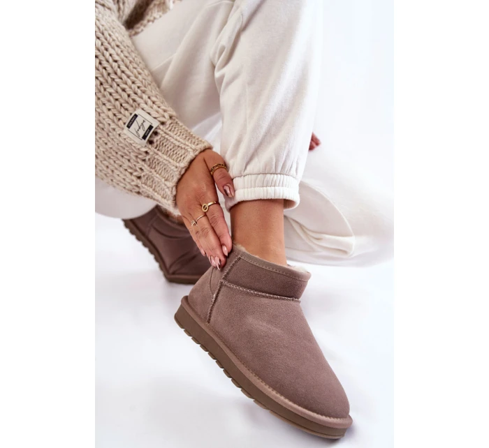 Dámské semišové nízké boty do sněhu Šede Shelie Dámské semišové nízké boty do sněhu Šede Shelie