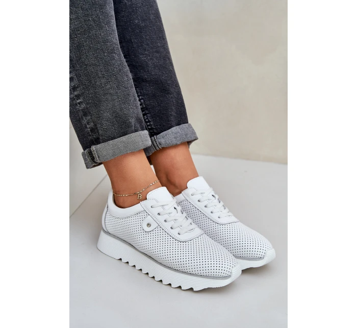 Kožené Sportovní Boty Na Platformě S D&A Bílé model 21686182 - S.Barski