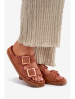 Dámské Sandały S Přezkami A Dekorativním Hnědé model 21696590 - Boto Dámské Sandały S Přezkami A Dekorativním Hnědé model 21696590 - Boto