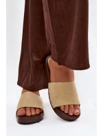 Dámské žabky se zlatými sponami Žluté model 21918754 - Boto Dámské žabky se zlatými sponami Žluté model 21918754 - Boto