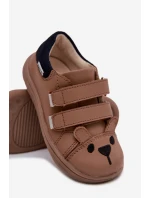 Kožené dětské polobotky Barefoot s Medvídkem model 21958971 Béžové - Bartek S.A.