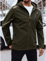 Pánská softshellová bunda s kapucí zelená FashionStreet TX4480 Pánská softshellová bunda s kapucí zelená FashionStreet TX4480